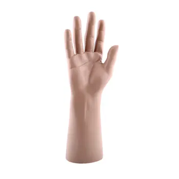 Display Hånd Display Mannequin Stå Abrikos&Brown Tilfældig Armbånd Pvc Holder Holder Højre Hånd Smykker Stå Glove Model Hot
