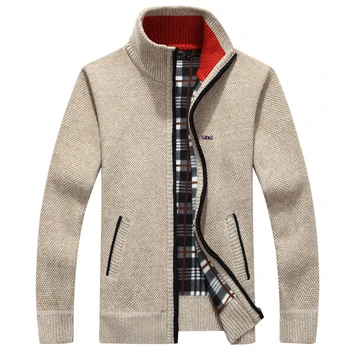 Mænds Sweater Eden Turtleneck og Lynlås, Ren-Farve Tøj Pullover Mandlige Park M-3XL Plus Size Efterår og Vinter Trække Homme