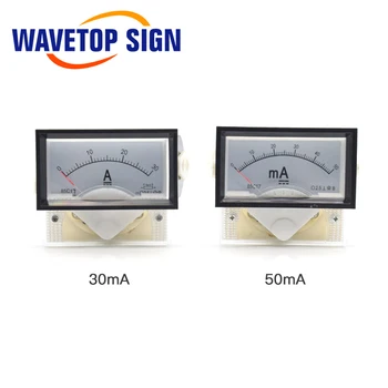 WaveTopSign 30mA 50mA Amperemeter 85C17 DC 0-50mA Analog Amp Panel Meter Nuværende CO2-Laser Gravering skæremaskine