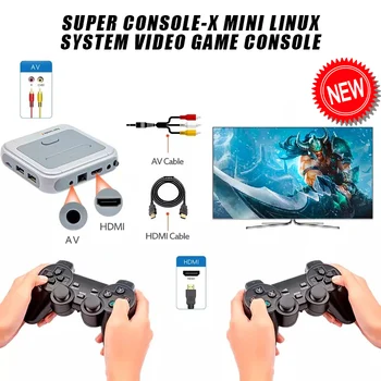 2,4 G Wireless Super Konsol-X Mini Linux-System Video Konsol Spil Y9R0 64G 128G