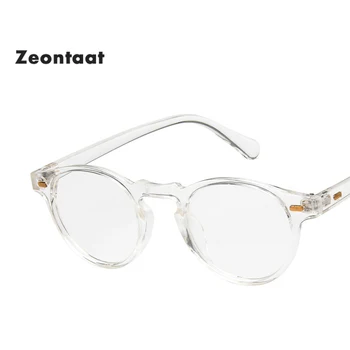 Zeontaat Mode Brand Designer Cat Eye Mænd Solbriller Runde Solbriller Grå Ramme Vintage Mandlige Briller, Beskyttelsesbriller