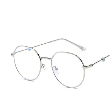 Anti-blåt Lys i Hjertet Briller Ramme Kvinder Briller Mode Små Runde Briller Mænd Optik Nærsynethed Briller Computer