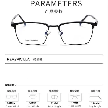 OEYEYEO Nye Lette Og Fleksible Metal Frame Briller til Mænd Art Retro Nærsynethed Briller Damer Mode Øjenbryn Eyewears G1083