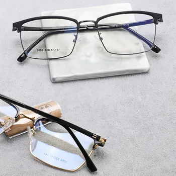 OEYEYEO Nye Lette Og Fleksible Metal Frame Briller til Mænd Art Retro Nærsynethed Briller Damer Mode Øjenbryn Eyewears G1083