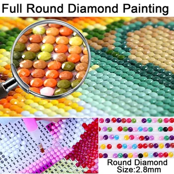 5D Diamant Maleri Fuld Runde Bor Hane, Høne, Kylling Diamant Broderet Korssting DIY Mosaik Billede af Rhinestone Udsmykning