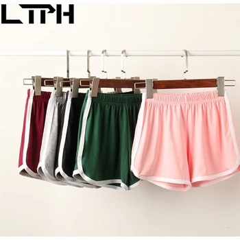 LTPH koreanske candy farve sport shorts til kvinder Elastisk Høj talje leggings Stranden casual sweatpants 2021 Forår Sommer Ny