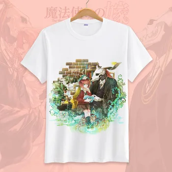 Casual T-Shirt Mænd Anime De Gamle Magus Bruden O-Hals Kvinder Maho Tsukai ingen Yome Cosplay T-shirts, Korte Ærmer Toppe, t-Shirts