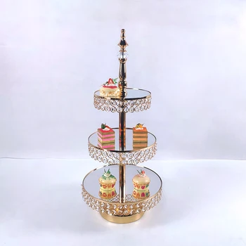 Pearl kage tabel Guld Dessert Metal til Bryllup Spejle Kage Stå Dekoration Bryllup Cupcake