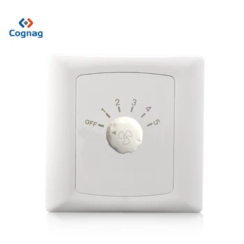 Bedste pris loft ventilator 5-trins hastighedskontrol regulator lysdæmper væggen knap elektrisk kontakt, 220V 10A