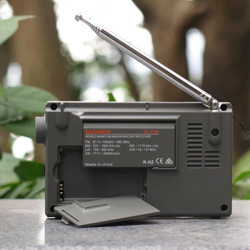 Radiwow R-108 Digitale Bærbare Radio Stereo FM /LW/SW/MW /LUFT/DSP Med LCD/Lyd i Høj Kvalitet Alarm Funktion Til Indendørs Udendørs