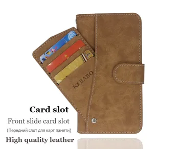 Varmt! Highscreen Bay-Sag Høj kvalitet flip læder telefon taske cover tilfældet for Highscreen B aywith Front slide-kort slot