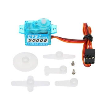 CYS-S0005 5g letvægts Plast Gear Micro Analog Standard Servo til RC Fixed-wing Fly Reservedele