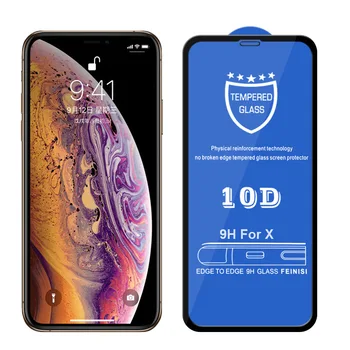 100pcs 10D Hærdet Glas Til iPhone 12 Mini-11 Pro Max antal XS-XR-X 8 7 6 Plus SE Fuld Dækning Dækker Buet Skærm Protektor Film