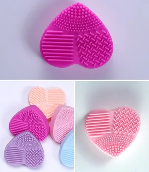 Rengøring af Pensler hjem silicium Rengøring af Værktøj Kreative Krat hjerteformet renere gøre op kwasten schoonmaken makeup af renere