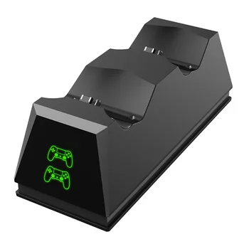 Bærbare Gamepad Dual USB Oplader til PS4 Slank Pro Joystick Controller Power Stå Station Dock USB 5V/2A Laderen