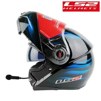 Bluetooth headset LS2 FF370 Modulære Motorcykel Hjelm Flip Op kask intercom Capacete Racing håndfri Casco Moto