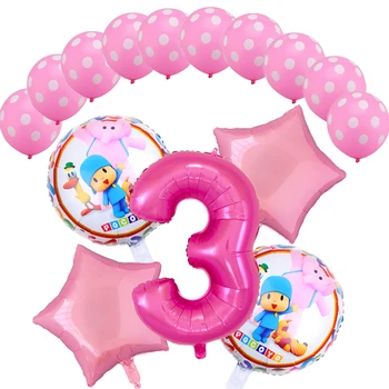 15Pcs/Masse Pocoyo Blå Pink folie balloner 32 