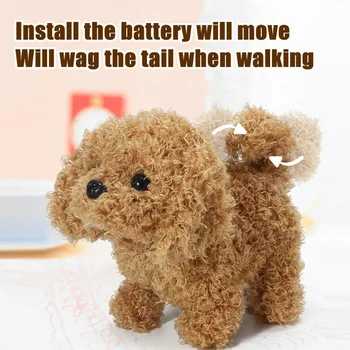 Realistisk Teddy Simulering Dog Smart Kaldet Walking Elektriske Plys Legetøj Teddy Robot Hund Barn Toy Hvalp Plys For Julegave