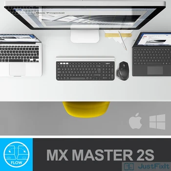 Logitech MX Master 2S Mus 4000DPI Ny Mulighed Maskine med Hurtig Genopladning Nemt kan Skifte Mus til Windows, Mac OS, Linux