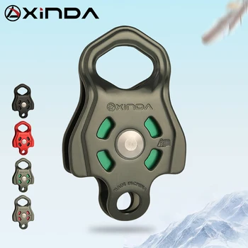 XINDA Professionelle Enkelt Skive Gear i kugleleje Bjergigning, Klatring Zipline Traverse-løsning Transport skive 12299