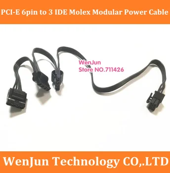 Nye PCI-E 6Pin mænd 1 til 3 IDE Molex 4Pin Modular Strømforsyning Adapter Kabel til Silverstone SX500-G SX600-G SX650-G 12311