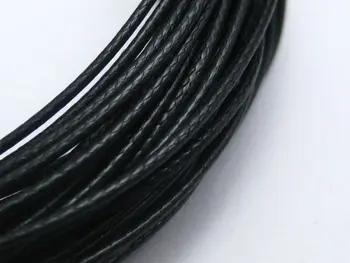 100 M Sort koreanske Voksbehandlede Ledning Streng 1mm Tråd til Armbånd Halskæde Dekorative Tilbehør