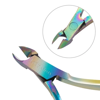 Ladymisty Negle-Neglebånd Cutter Rainbow Døde Hud Scissor Trimmer Remover Clipper Nipper Tang Manicure Søm Kunst Grooming Værktøj