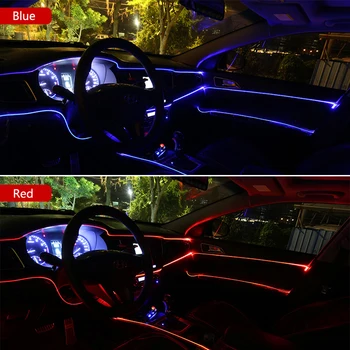 Bil EL Wire Led Bil Lys Neon LED-lampe Reb Rør LED Strip For Chevrolet Cruze Orlando Lacetti Lova EPICA Malibu Volt Camaro