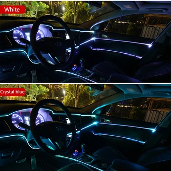 Bil EL Wire Led Bil Lys Neon LED-lampe Reb Rør LED Strip For Chevrolet Cruze Orlando Lacetti Lova EPICA Malibu Volt Camaro