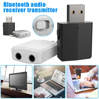 3-i-1 USB Bluetooth-5,0 Lyd Transmitter Receiver Adapter til TV, PC Telefoner PUO88