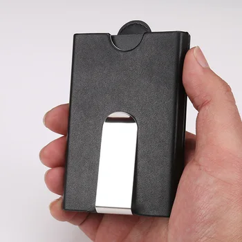 Mænd Metal Tegnebøger automatisk Kreditkort indehaveren Automatisk kort sæt business aluminium tegnebog kort sæt kontant klip holder
