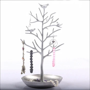 Kreative Bird Tree Display Smykker, Vedhæng, Armbånd, Øreringe Halskæde Rack Vise Krog Arrangør Gave Vis