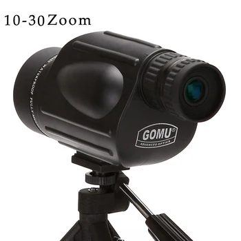 Gomu 10-30X50 HD Zoom Monokulare Bird Ur af Høj kvalitet Kvælstof Vandtæt Teleskop Kikkert Til Jagt Stødsikkert Stativ