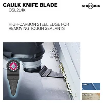 OSL214K Starlock Caulk Kniv HCS Tilspidset Fugemasse Cutter Caulk Fjernelse Kniv til multimaster værktøjer hurtig skæring til en god pris