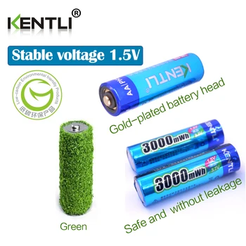 12pcs Nye KENTLI 1,5 v 3000mWh AA genopladelige Li-polymer li-ion polymer lithium batteri + 4 slots smart USB Oplader,