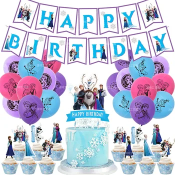 Frosne 2 Aisha Prinsesse Party Snefnug Latex Ballon Set Disney Frosne Bannere Fødselsdag Part Indretning Baby Brusebad Balloner Globos