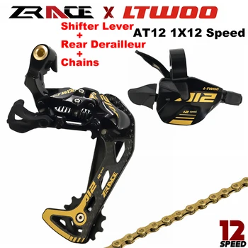 ZRACE LTWOO AT12 12 Speed Gearskifter Håndtag + Bagskifter 12 år + Kæder til MTB Cykel, der Passer Kompatibel med M7100 M8100 M9100 EAGLE