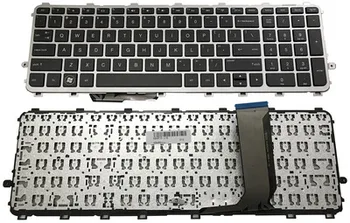 SSEA Nye AMERIKANSKE Tastatur Til HP Envy 15-J 15-J000 15T-J000 15T-J100 15Z-J000 15Z-J100 laptop Tastatur med sølv ramme IKKE baggrundsbelyst