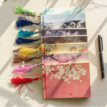 Klassisk Kinesisk Stil Manuel Linje Notesbog Bemærk, Kvast Mini Book Antique Kraftpapir Tom Besked Notebook Papirvarer