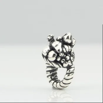 Ægte 925 Sterling Sølv Overflødighedshorn Charm Perle Passer Europa-3,0 mm Armbånd Smykker