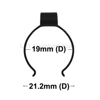 46 mm (L) x 19mm (D) Rustfrit Stål LED Lommelygte Lomme Klip - Sort (1 pc)