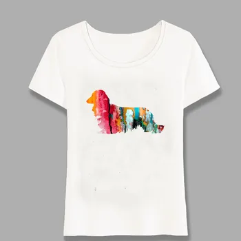 Kvinder t-shirt langhårede Gravhund Akvarel Maleri T-Shirt Maiden Casual Toppe Kære Søde Hund Art Design Tee Harajuku