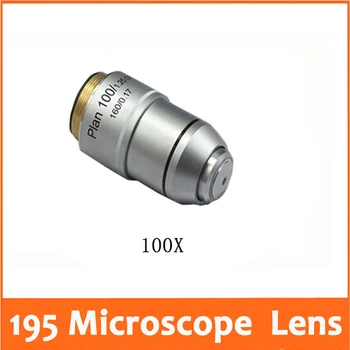 100X L=195 Plan Akromatisk Biologiske Mikroskop Objektiv Biomicroscopy Tilbehør Gratis Fragt