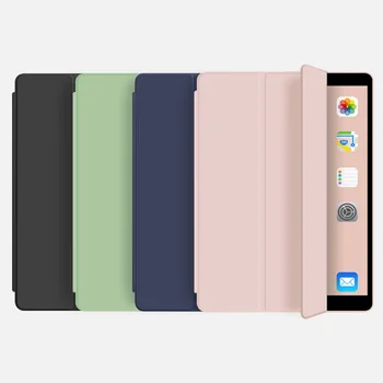 Cover Til New iPad-9,7 tommer 2018 2017 Tilfældet Med Blyant Indehaveren , Slank Tri-fold PU Læder Smart Cover har vågne op søvn