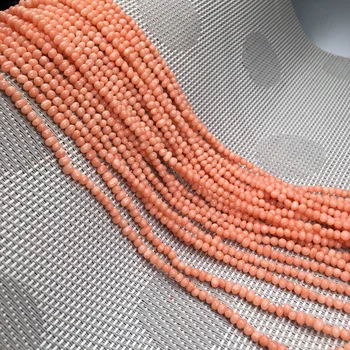 2020 Nye Damer DIY Armbånd Halskæde Smykker Perle Udsøgt Gave Pink Æg Form Coral Perle Størrelse 3-4mm
