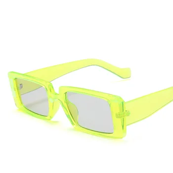 Vintage Solbriller Skygge For Kvinder Candy Farve Briller Spejl Rektangel Sol Briller Retro Flad Top Klar Linse Eyewears MM11