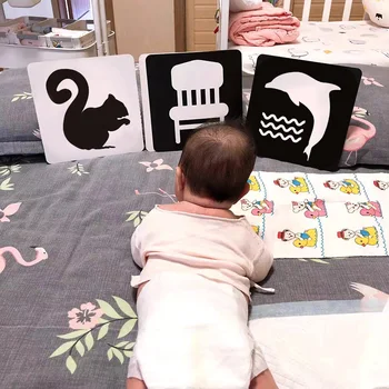 Baby Læring Kort Legetøj Montessori Legetøj Sort Hvid Flash-Kort Kids Sensorisk Legetøj Høj Kontrast Visuel Stimulation Flashcards
