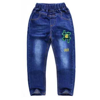 Drenge jeans plus velvet 2021 efteråret og vinteren børns bukser i store børns vinter tykke bukser
