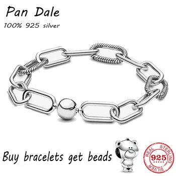 Hot Salg pando Armbånd Orginal 925 Sterling Sølv armbånd Armbånd Passer Perle Charms DIY høj kvalitet Smykker til Kvinder
