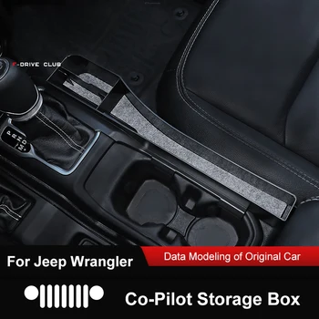 QHCP Bil Storage Box Skuffe Copilot Sæde Gear Shift-Konsollen, Side-Kort, Mønter telefonholder, der er Arrangør For Jeep Wrangler JL 2018 2019